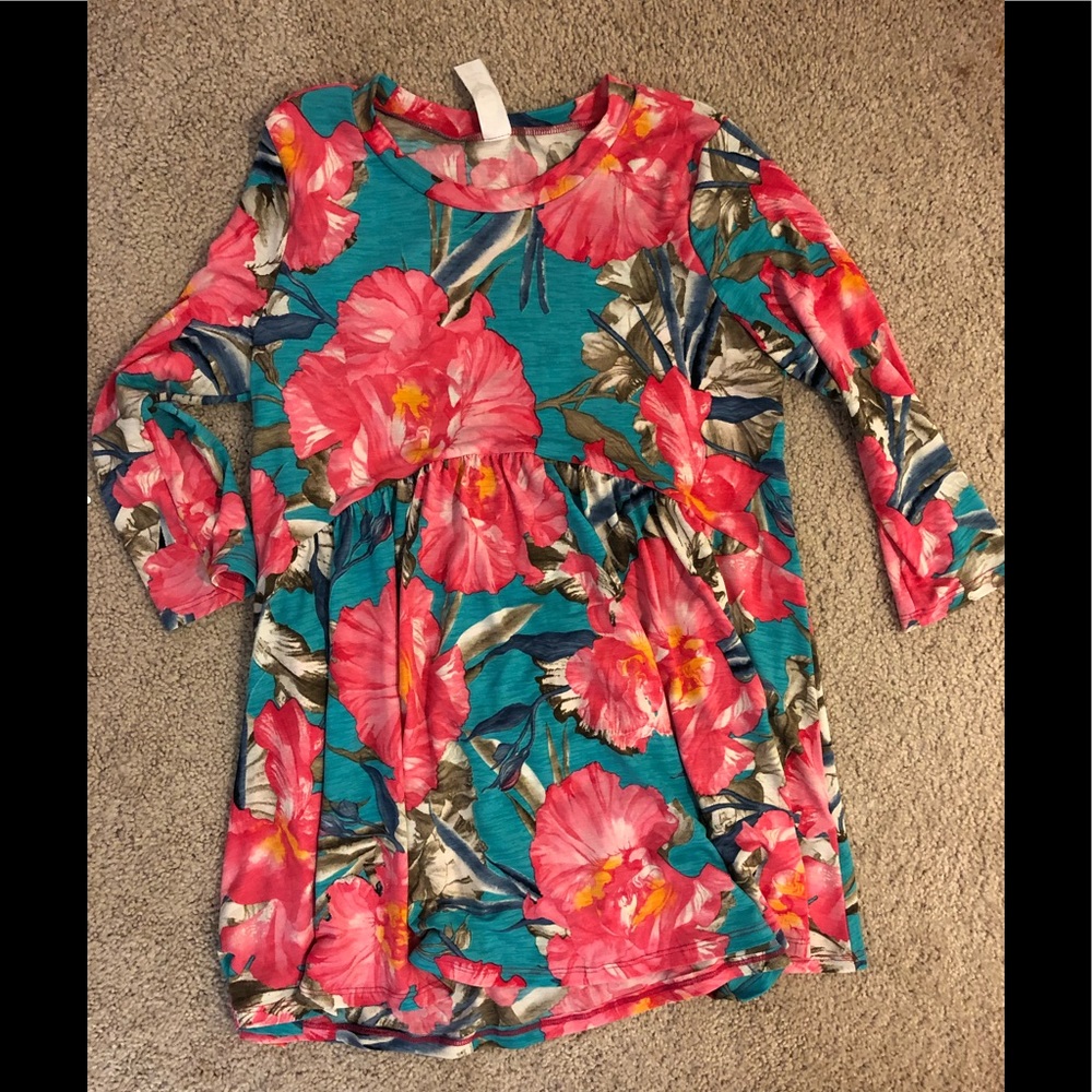 Bright Floral Print Top